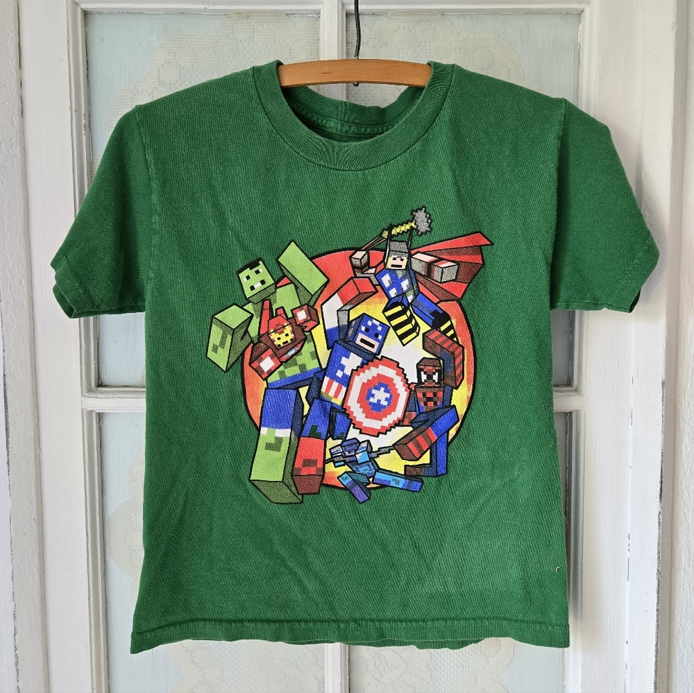 Marvel Green Graphic Tee 6X Kids Superhero Shirt